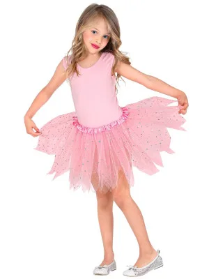 Svetloružová Detská Tutu Sukňa 30 cm