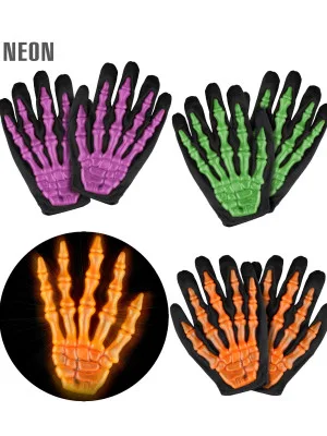 Detské Rukavice Neon Skeleton